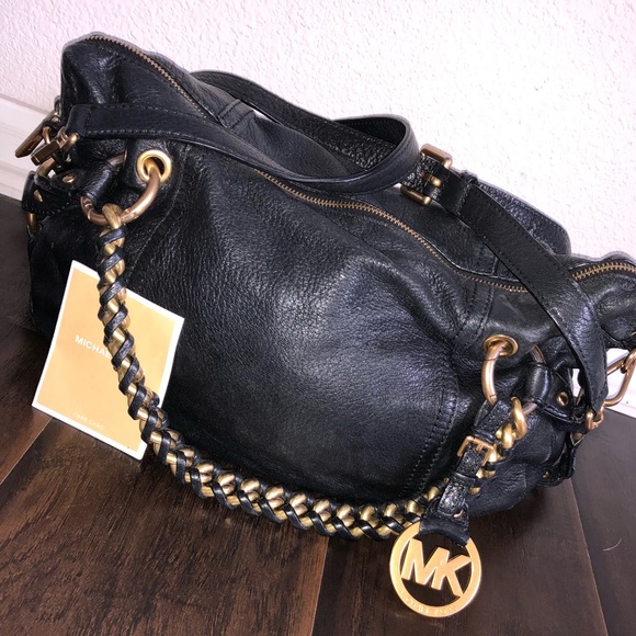 Michael Kors Black Tristan Medium Satchel - Picture 2 of 8